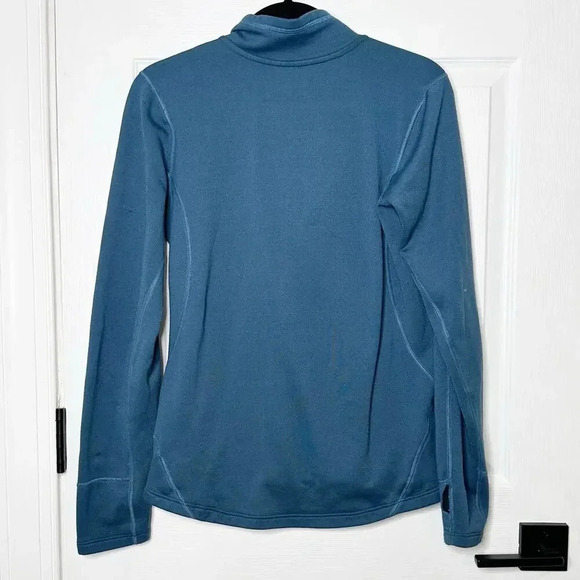 REI Size S Teal Blue Quarter Zip Fleece Lined Pullover Base Layer Gorpcore - Picture 3 of 5